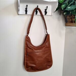 Rachel Zoe 'Jalilah' Faux Leather Hobo Purse in Cognac/Hazelnut Brown